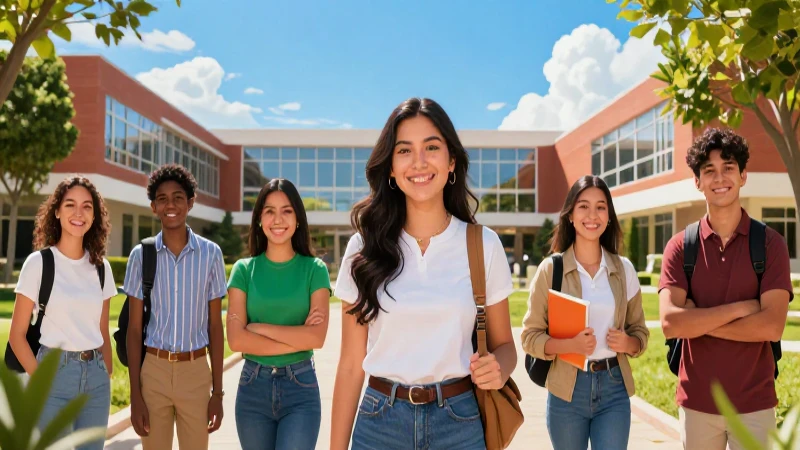 Dónde puedo encontrar imágenes de certificados de secundaria 4 Estudiantes mexicanos en un campus moderno vibrante