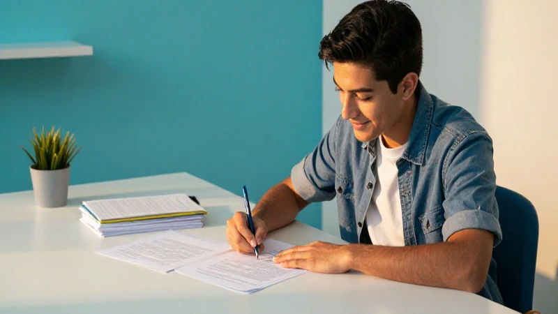 Estudiante mexicano moderno trabaja con estilo
