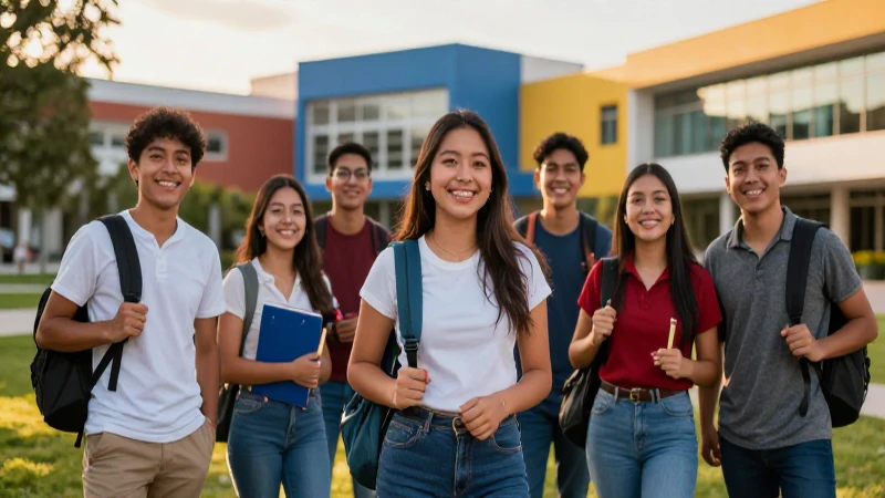 Dónde puedo encontrar módulos para el cambio de tarjeta Bienestar 35 Estudiantes mexicanos felices bajo luz dorada