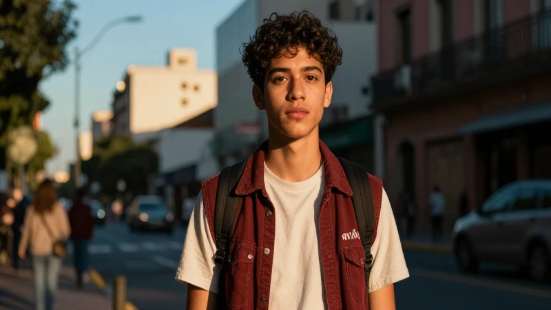 Retrato ambicioso en Buenos Aires, luz dorada