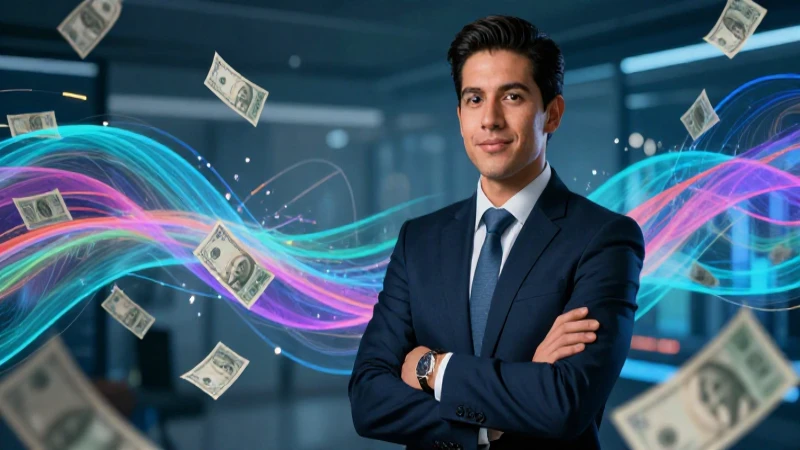 Joven profesional mexicano con flujo digital moderno
