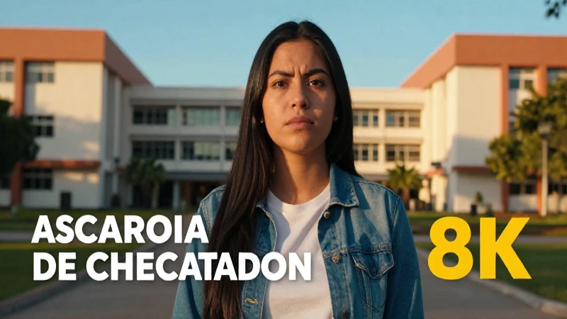 Joven mexicano determinado en campus moderno