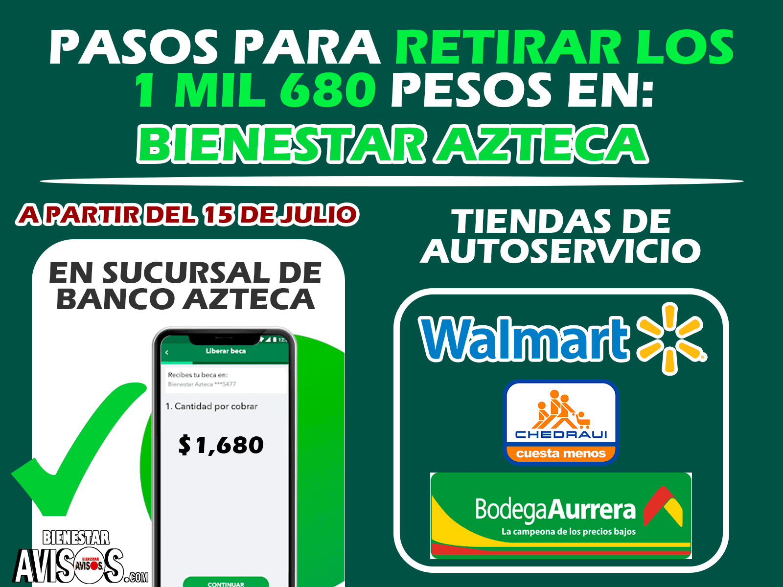 Guía completa para retirar dinero de Bienestar Azteca