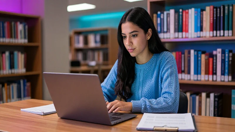 Estudiante mexicana exitosa con habilidades de estudio