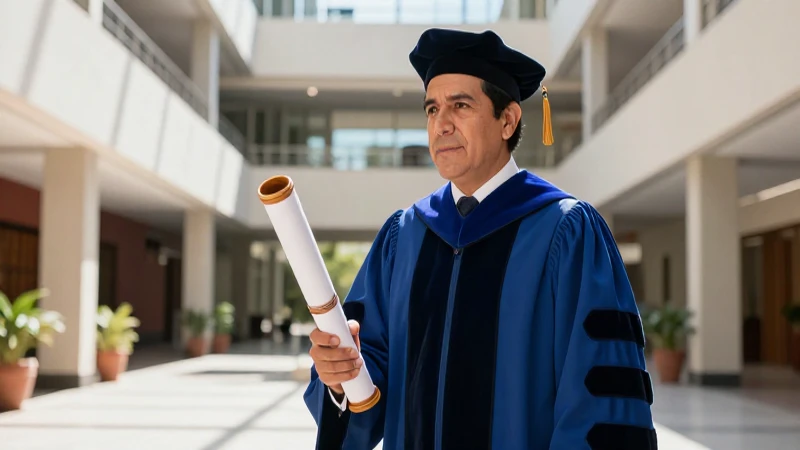 Académico mexicano en universidad moderna