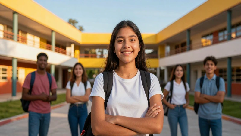 Joven mexicano esperanzado en escuela moderna