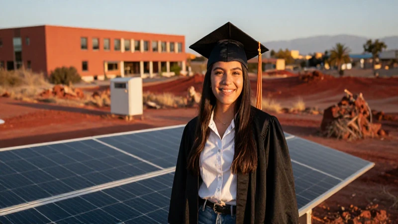 Graduado mexicano en campus de tierra roja
