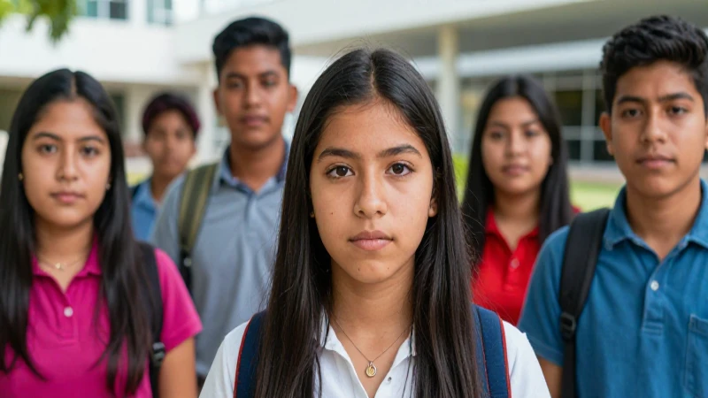 Estudiantes mexicanos en un campus vibrante