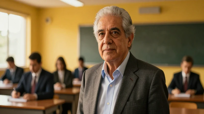 Profesor mexicano en retrato profesional y aspiracional