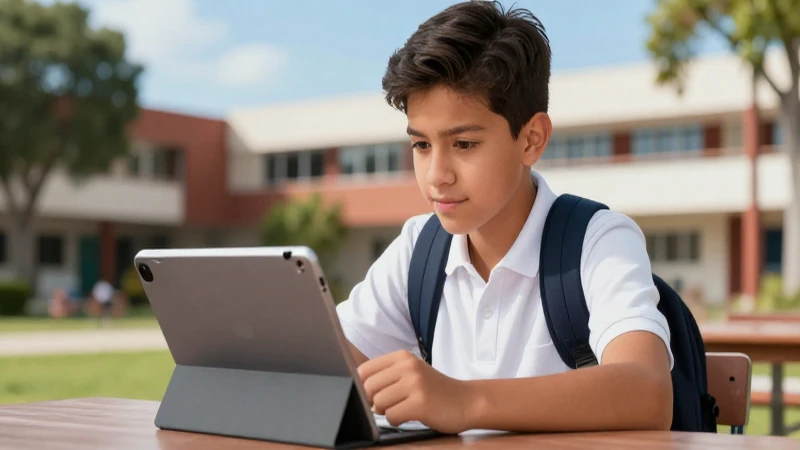 Estudiante mexicano digital y seguro