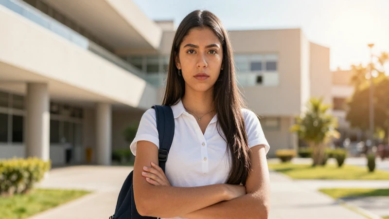 Joven mexicana estudia con determinación