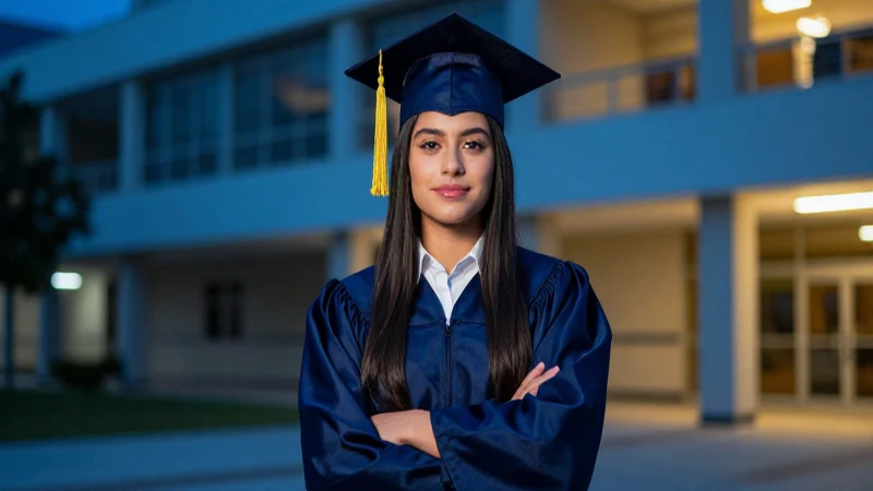 Joven mexicano celebra su graduación