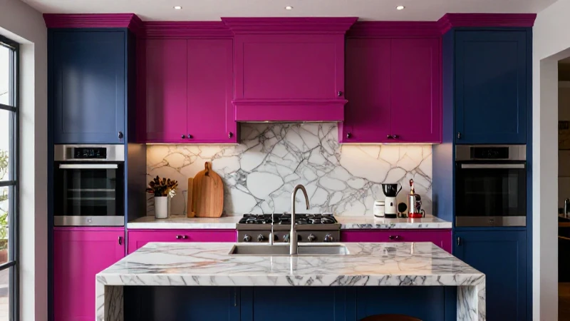Cocina lujosa, moderna y fotorealista