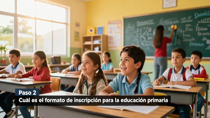 Documento formato de inscripción escolar vibrante