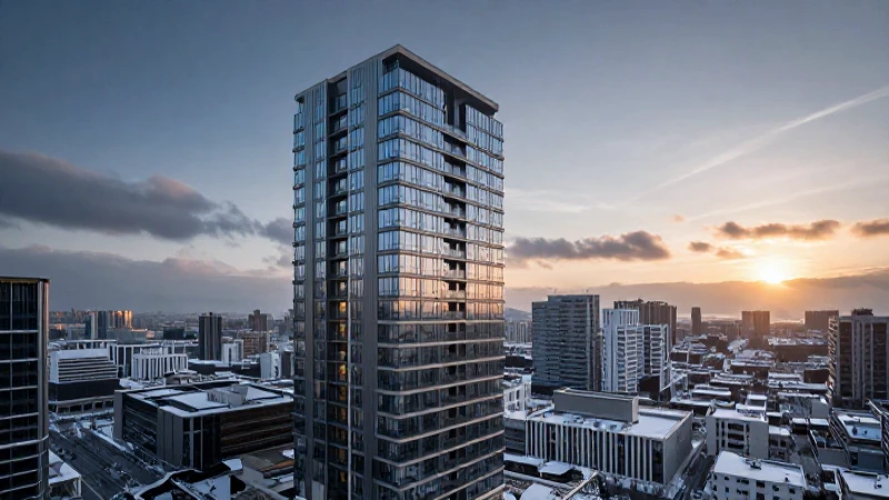 Apartamento de lujo con vistas a una ciudad nevada