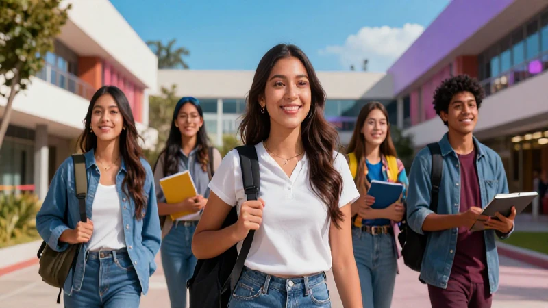 Estudiante mexicano universitario con futuro brillante