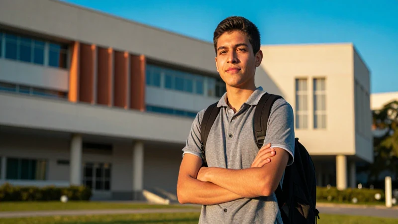 Joven mexicano estudia con éxito en campus vibrante