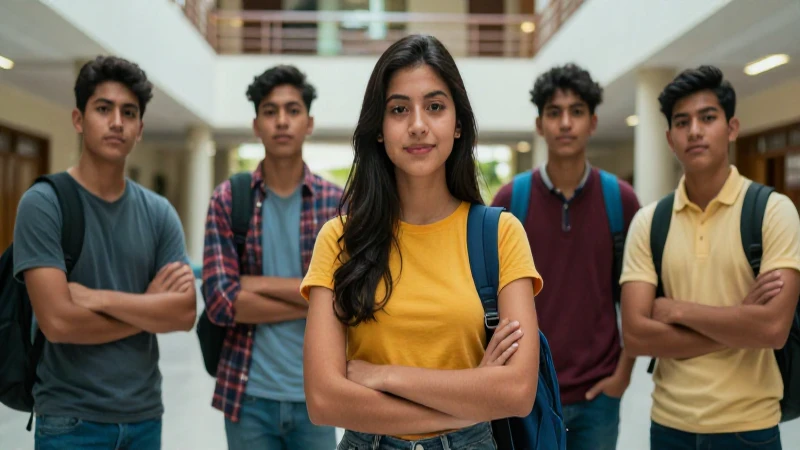 Fotografía de jóvenes mexicanos universitarios ambiciosos