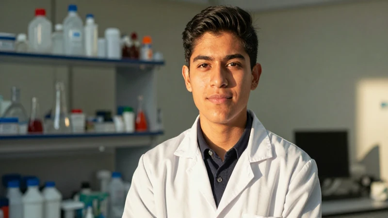 Joven mexicano estudia en laboratorio moderno