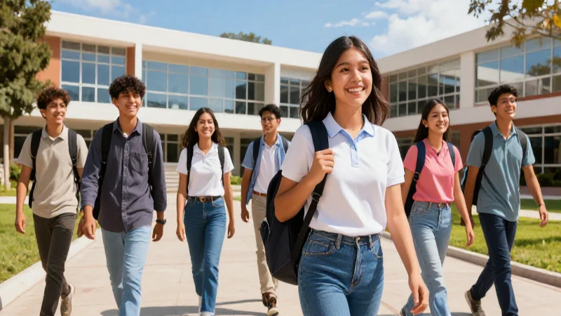 Estudiantes mexicanos universitarios triunfan en un campus moderno