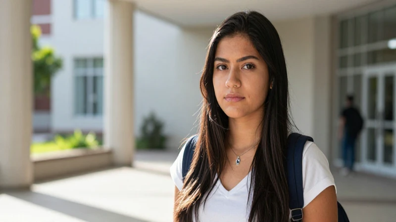 Estudiante mexicano atractivo bajo luz cinematográfica