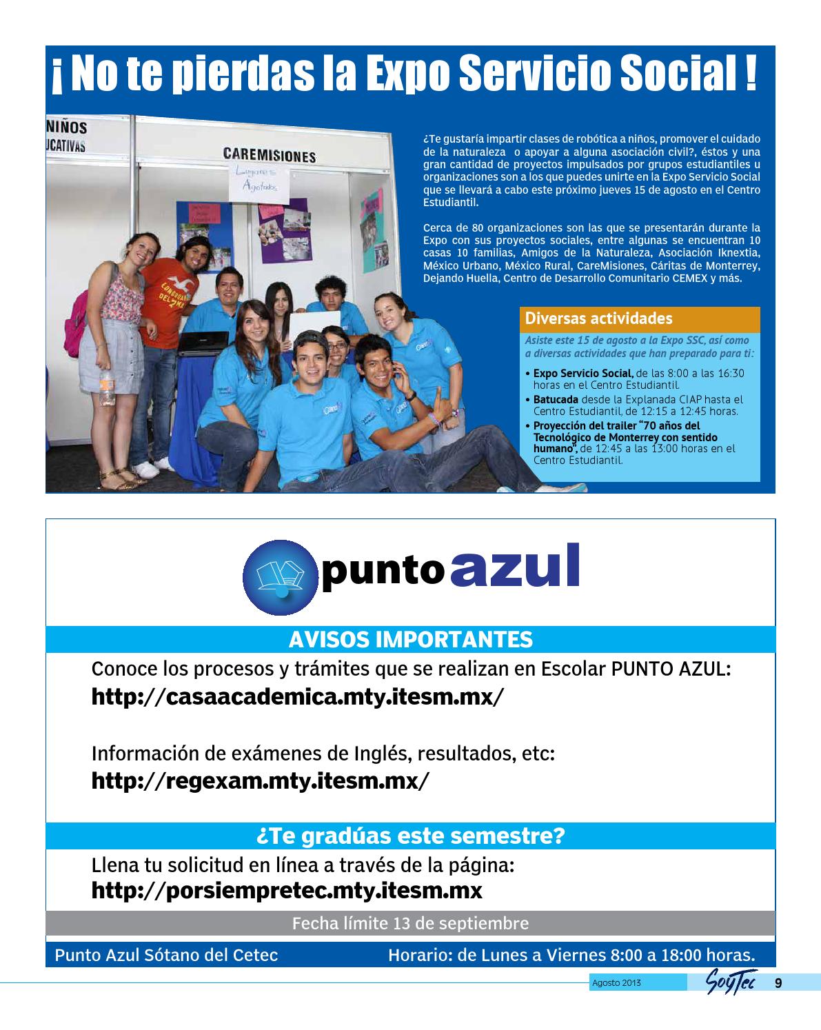 Guía de servicios estudiantiles del Tec de Monterrey