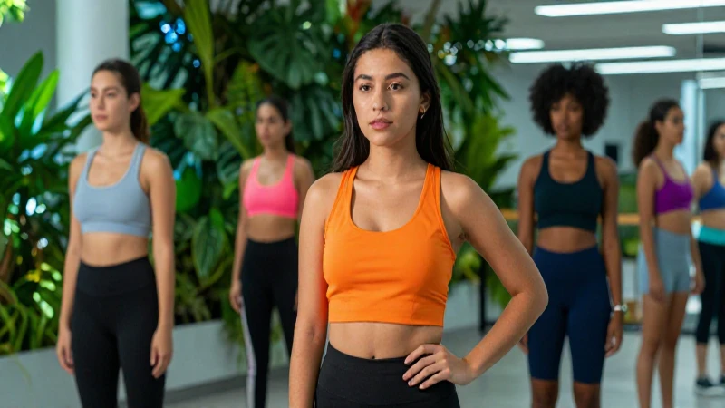 Joven mexicana vibrante en centro de bienestar