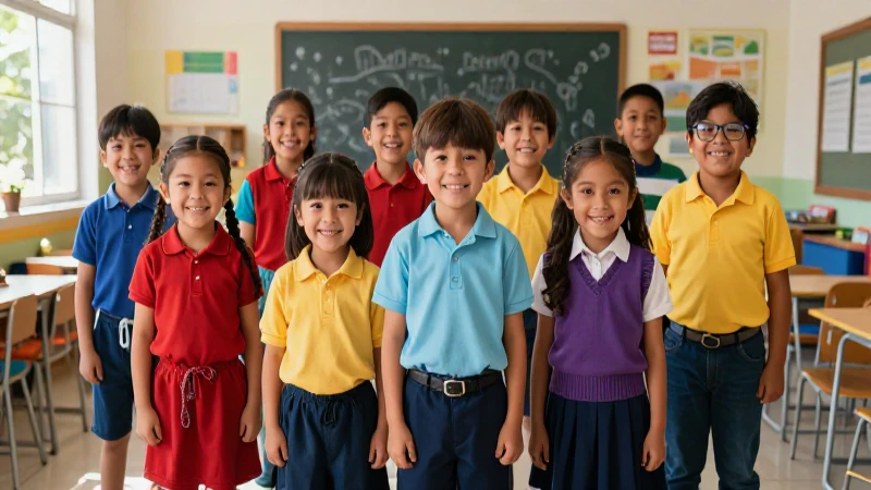 Niños mexicanos alegres en clase