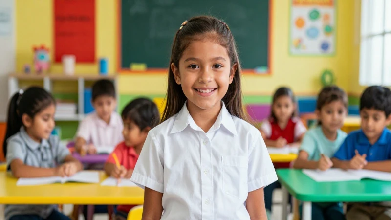 Niños mexicanos alegres en un moderno salón vibrante