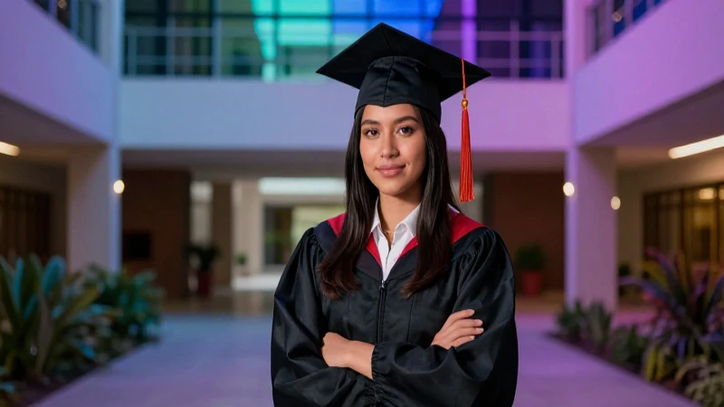 Estudiante mexicano en campus universitario
