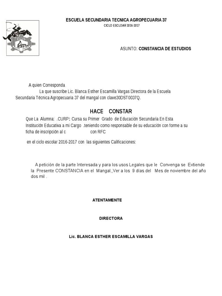 Guía de uso de constancia de estudio como referencia