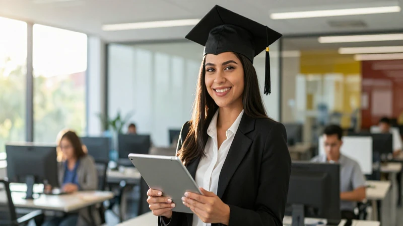 Graduado mexicano confiado, exitoso y profesional