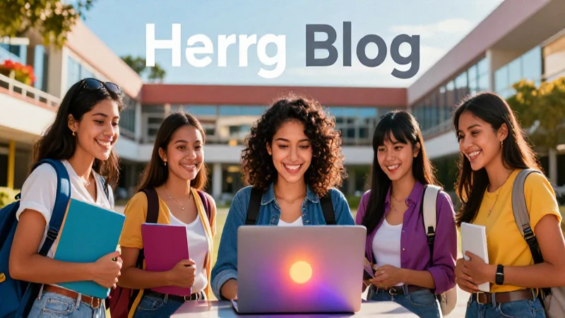 Estudiante mexicana feliz en campus moderno con oportunidad