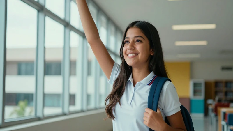 Cómo imprimir boletas de secundaria en línea 92 Retrato dinámico de alumna mexicana victoriosa
