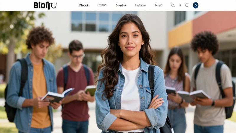 Estudiante mexicano sonriendo en campus moderno