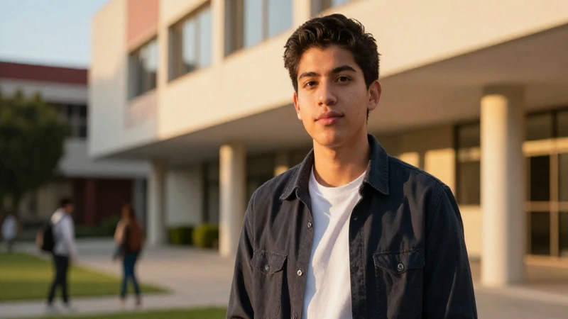 Retrato profesional de estudiante mexicano