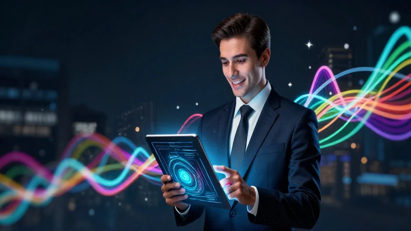 Ejecutivo mexicano con tecnología de finanzas modernas