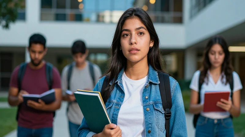 Retrato vibrante de estudiante mexicano con foco