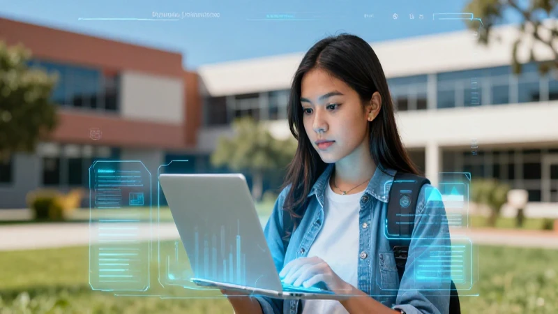 Joven mexicano enfocado en aprendizaje digital moderno