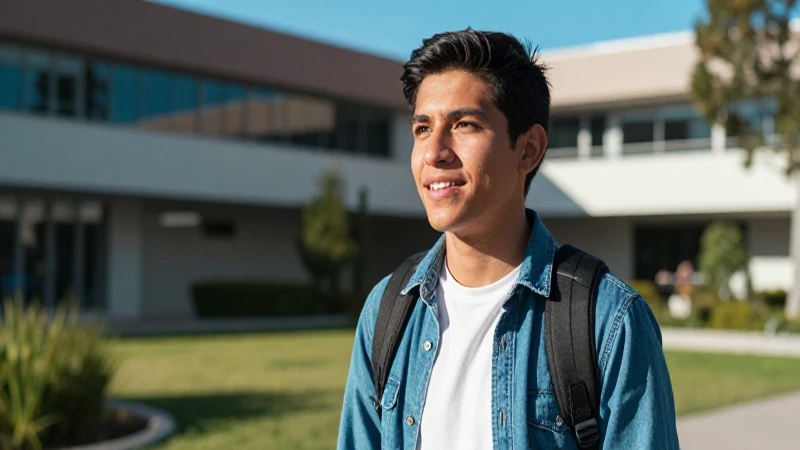 Estudiante mexicano enfocado en crecimiento académico