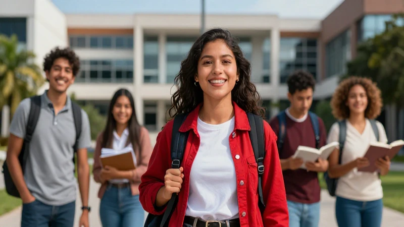 Estudiante mexicano celebra logros en universidad moderna