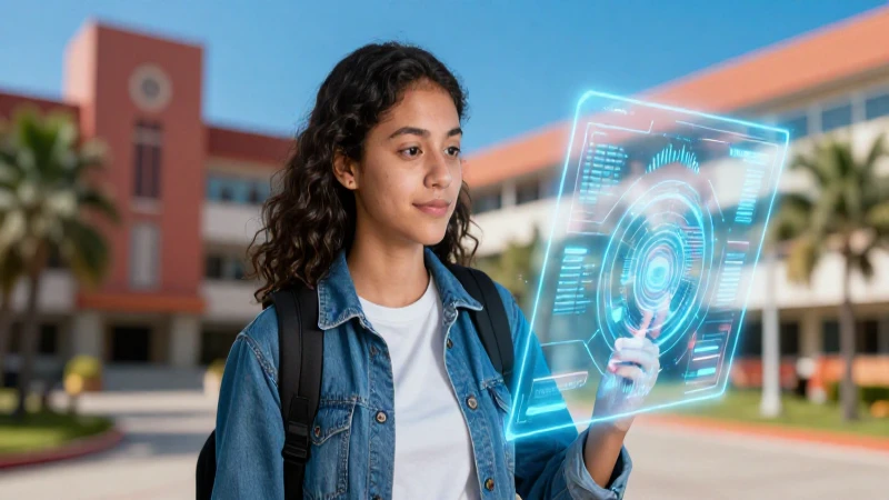 Retrato cinemático de estudiante mexicano futurista