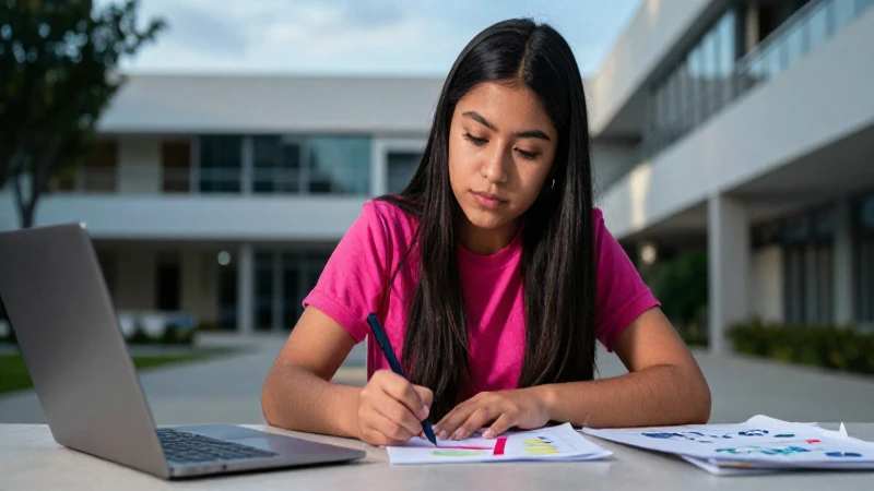 Estudiante mexicano diseña en campus universitario moderno