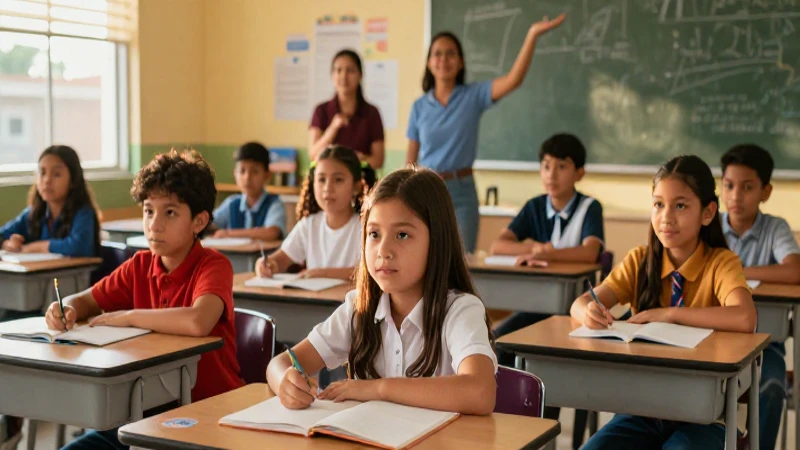 Estudiantes mexicanos exitosos en aula moderna