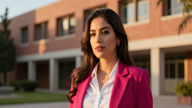 Retrato profesional de joven mexicana universitaria