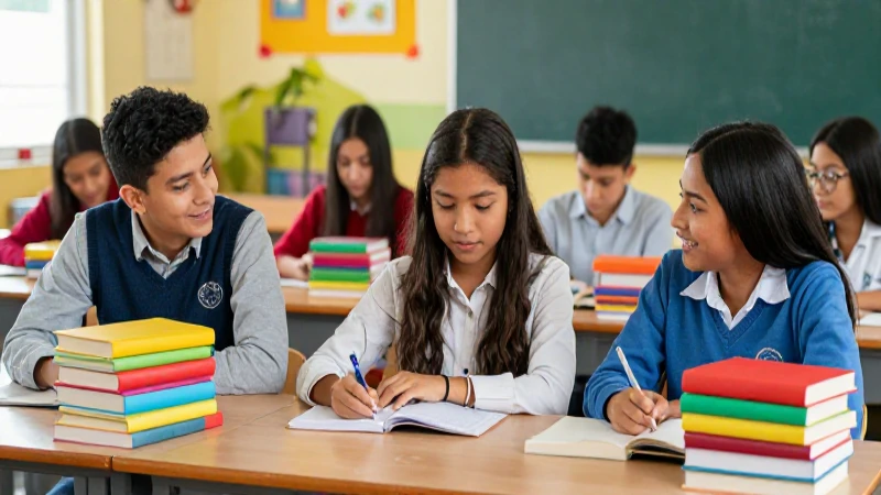 Estudiantes mexicanos aprendiendo con optimismo