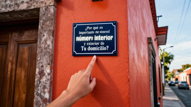 Conocer los números de tu domicilio es esencial