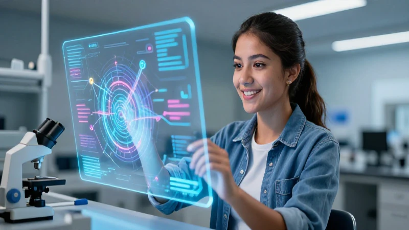 Ingeniera mexicana interactúa con hologramas en laboratorio