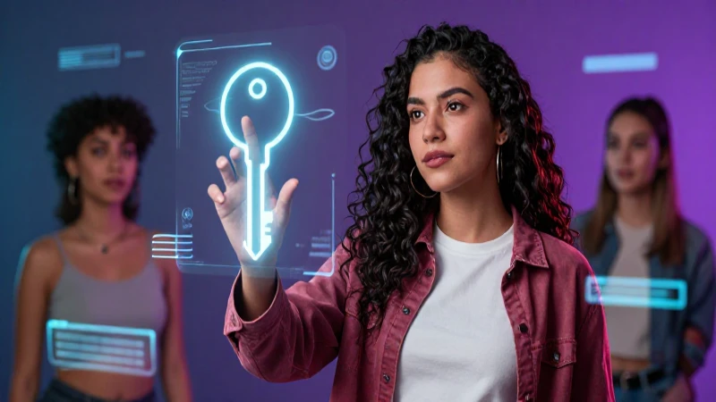 Joven mexicano interactúa con clave holográfica digital