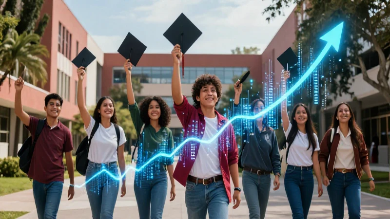Estudiantes mexicanos celebran progreso en campus moderno
